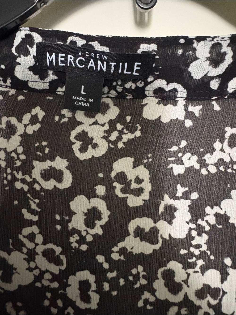 J.Crew Mercantile Black & White Floral Dress